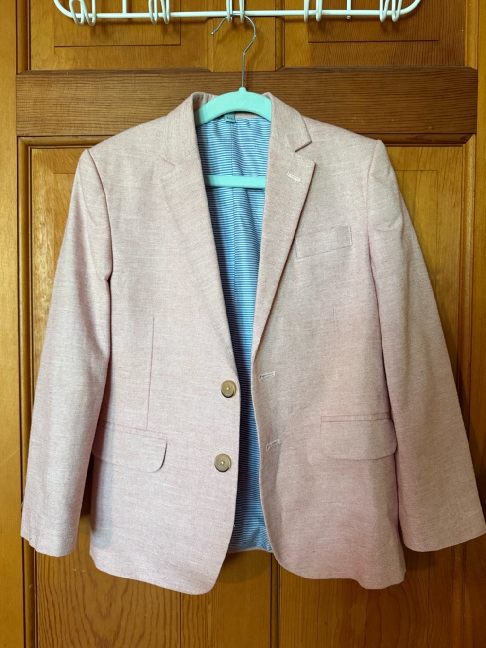 Boys Light Pink Blazer - Classic Two-Button Jacket